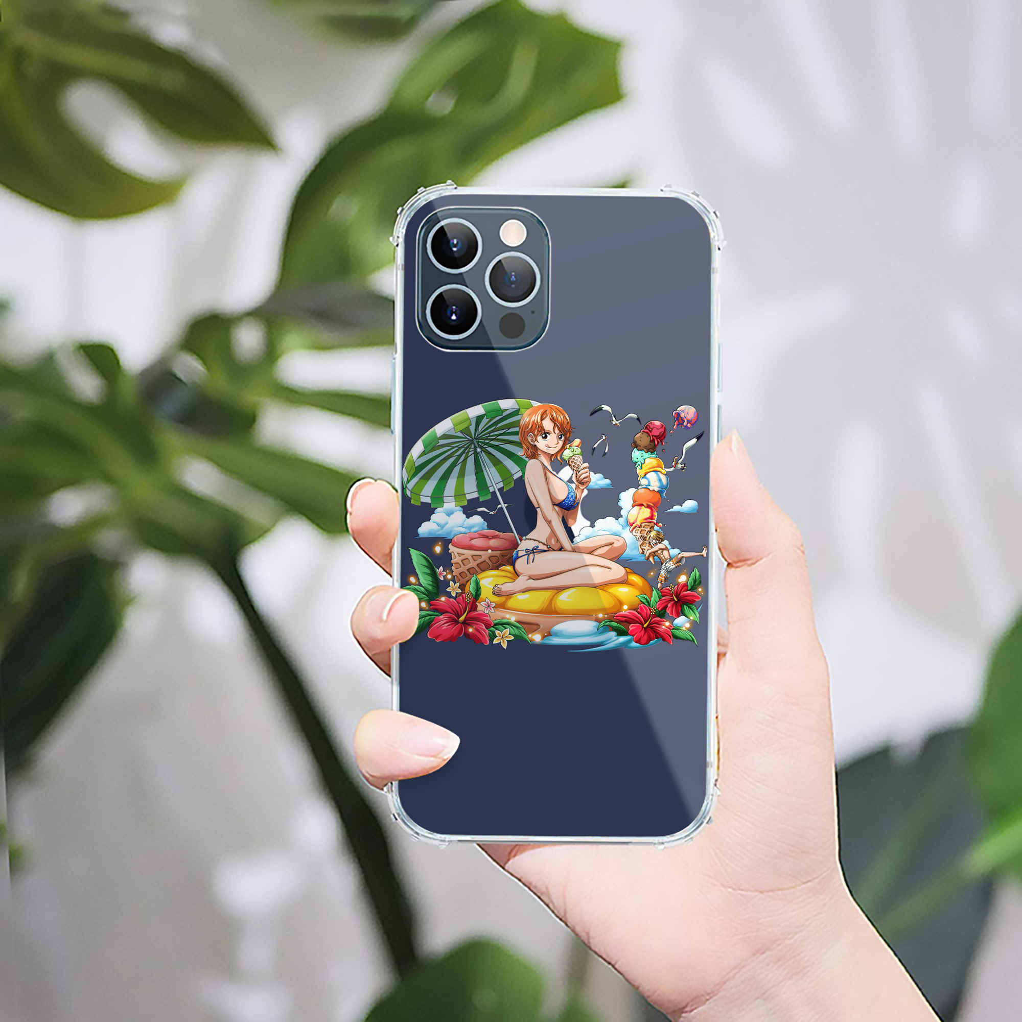 （画像用） ワンピース ナミ ONE PIECE Nami 【iPhone 12シリーズ対応】透明スマホケース（クリアソフトケース）